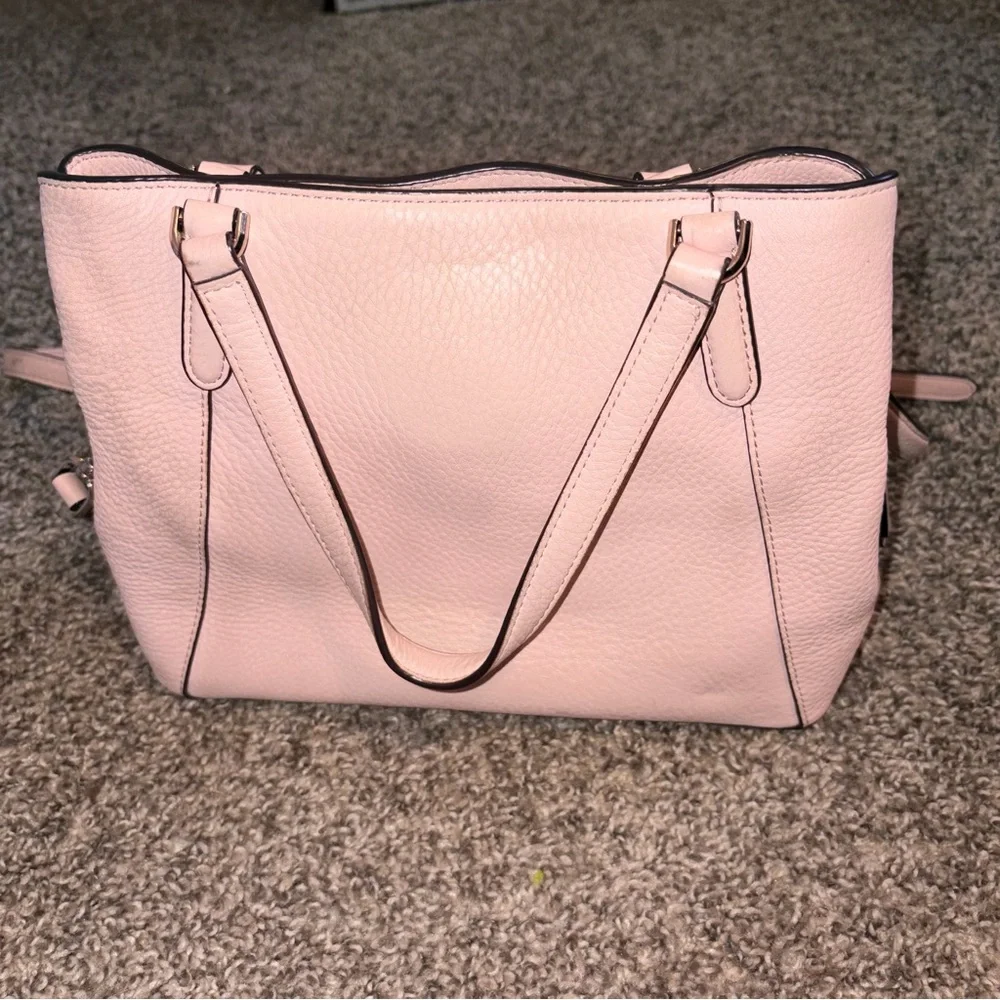 Kate Spade baby pink crossbody triple compartment hand bag